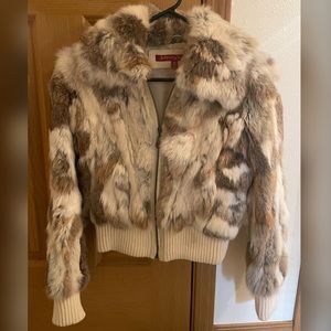 Jennyfer J rabbit fur coat
